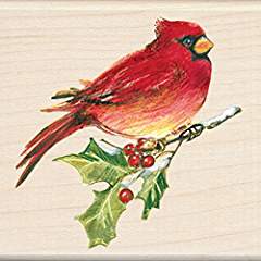 Small Cardinal Rubber Stamp By DRS Designs