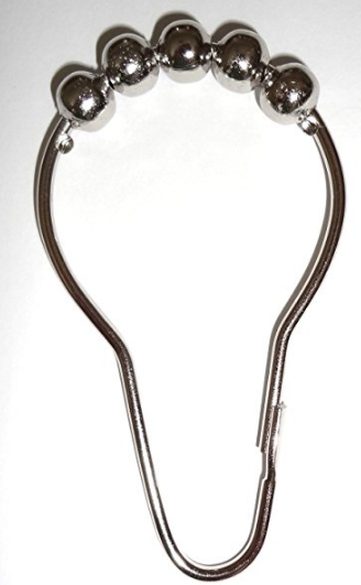 Free Standard Silver Shower Curtain Hooks Included